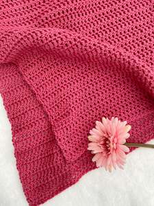 Blankets: "Eyelet" wool baby blanket