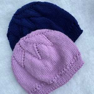 Baby Headwear: "Star" hand knitted merino hat (2-10 years)