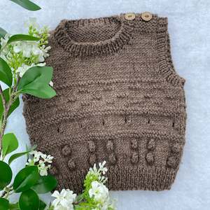 "Mitchell" merino baby vest