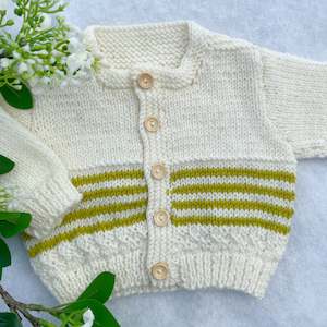 "Eden" striped merino baby cardigan (0-3m)