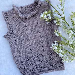 Outerwear: Billie merino vest (long body) (3-6m)