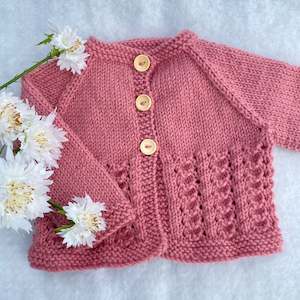 Outerwear: "Little Jo" merino baby cardigan