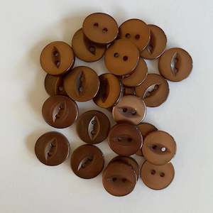 All: Classic resin baby buttons - coffee - pack of 20