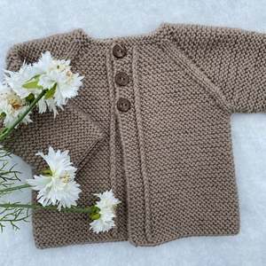 "Little Angel" merino baby cardigan