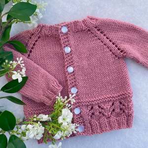 Baby Clothes 0 6 Months: "Luca" hand knit merino baby cardigan