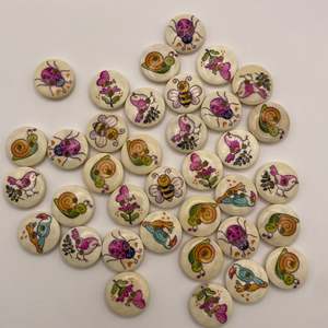 Flying insects buttons - pack of 25