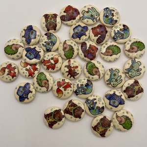 Buttons: Woodland animals buttons - pack of 25
