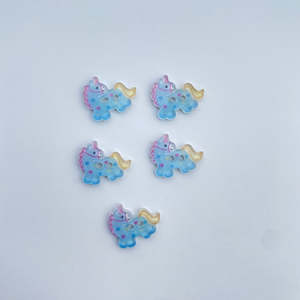 Buttons: Unicorn pony buttons - pack of 5