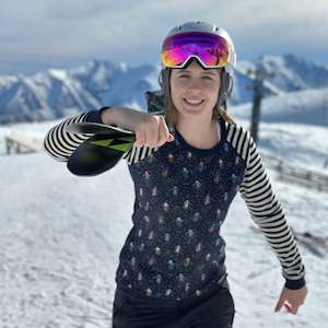 Size Small: Skier L/S Base Layer - Stripe