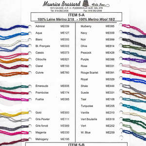 MB Colour Card - 18/2 Merino and 14/2 Alpaca Silk