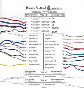 MB Colour Card - Mercerised Cotton