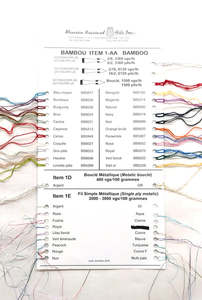 MB Colour Card - Bamboo/Single Ply Metallic