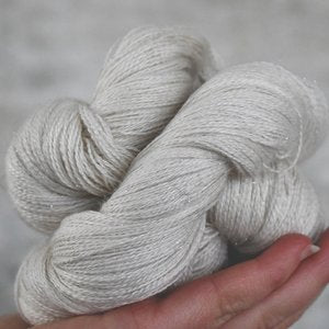 Undyed Yarn - Angel Lite Sparkle Lace - 100gm