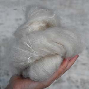 Undyed Yarn: Undyed Yarn - Kid Fluff Mohair/Highland Wool/Nylon DK - 100gm