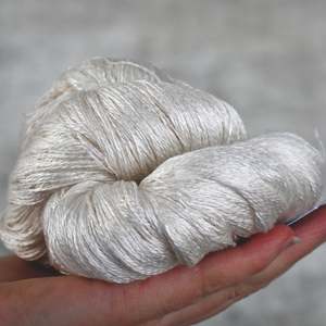 Undyed Yarn - Pure Silk Lace - 100% Mulberry Silk - 100gm