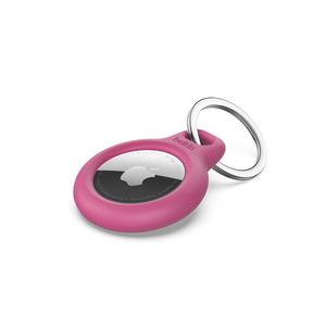 NanoByte Solutions (NZ) BELKIN Secure Holder with Keyring for AirTag - Pink