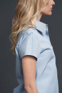 Shirts: LUXORA  BLUE SHORT-SLEEVE SHIRT