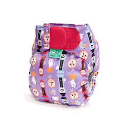 All In One Nappies: TotsBots Teenyfit Hickory