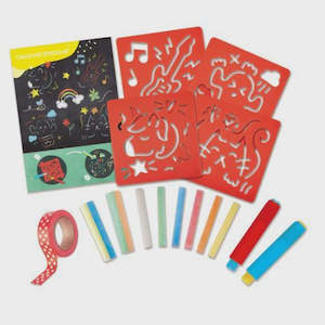 Child - Play Arts/Crafts: Hape - Chalks + Stencils Art