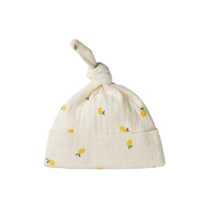 Caps: Nature Baby - Knotted Beanie Pointelle - Lemon