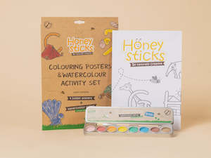 Creative Learning: Honeysticks - Jumbo Posters and Watercolour Paints Activity Set