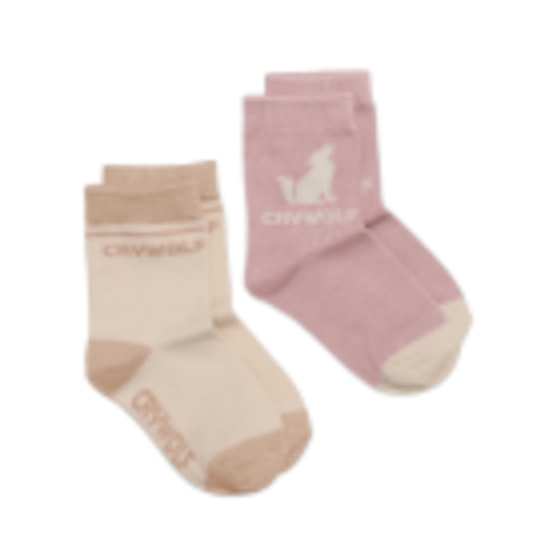 Socks: Crywolf - Socks 2pk - Blush/Camel