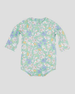 Toshi Swim - L/S Onesie Classic Swimwear - Sea Blossom