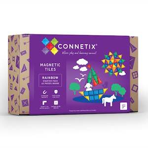 Customer Favourites: Connetix - Rainbow Starter Pack 60pc