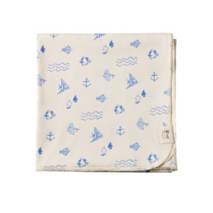 Blankets Swaddles: Nature Baby - Cotton Wrap - Atlantic