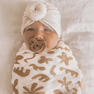 Blankets Swaddles: Fox & Fallow - Organic Muslin Wrap - Helios