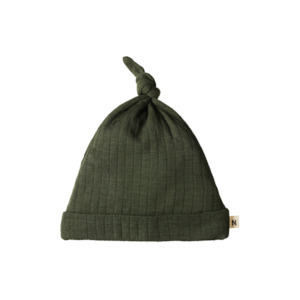 Caps: Nature Baby - Merino Pointelle Knotted Beanie - Thyme