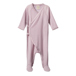 Nature Baby 1: Nature Baby - Merino Kimono Stretch + Grow Pointelle - Lilac