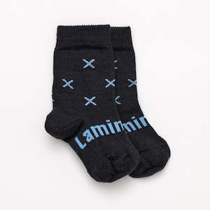 Socks: Lamington - Merino Crew Socks - Baltic 2-4Y