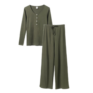 Nature Baby 1: Nature Baby - Luna Set Thyme - Woman's Pointelle Pyjama's