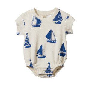 Bodysuits: Nature Baby - Juno Romper Terry - Regatta