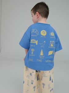 Slowly Label - See The World Tee - Blue