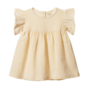 All In Ones Playsuits: Nature Baby - Bonnie Dress - Golden Stripe