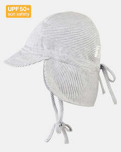 Caps: Toshi - Flap Cap - Dove Stripe