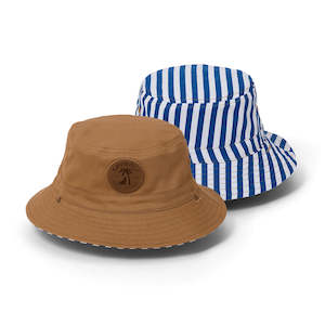 Crywolf - Reversible Bucket Hat - Deep Sea Stripe