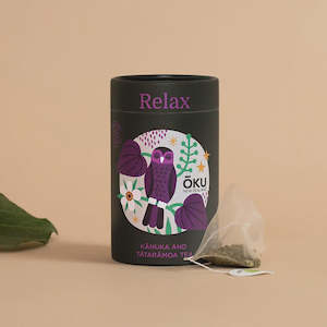General Wellbeing: ŌKU - Tea Tube Tea Bags 15pk - Relax