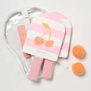 Play: Sunnylife -  Kids Velcro Beach Bats - Cotton Candy Cherry