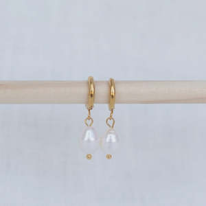 Celebration Gift Box: Katyb Jewellery - Earrings - Pearl Hoops