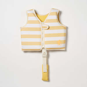 Swimwear: Sunnylife -  Kids Swim Vest - Sammy the Seagull Mustard Stripe