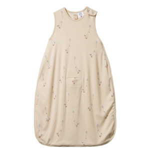 Merino Clothing: Nature Baby - Organic Cotton + Merino Sleeping Bag 3-24M - Goose Lullaby