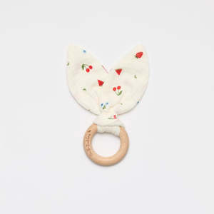 Over The Dandelions: Bunny Ears Teether - Sweet Pickings