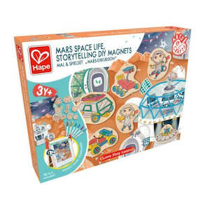 Arts Crafts: Hape - Storytelling DIY Magnets Mars Space Life
