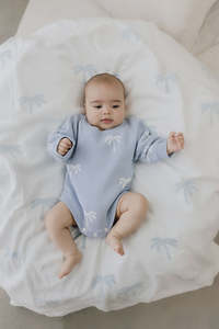 All In Ones Playsuits: Confetti Kidz - Knit Romper - Beach Palms