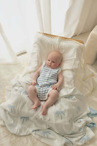 All In Ones Playsuits: Confetti Kidz - Breezy Knit Romper - Seaside