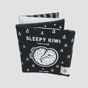 Sleepy Kiwi - Black + White Fabric Book
