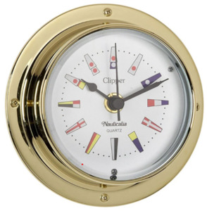 Products: Brass Code Flag Clock